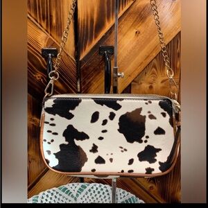 Jen & Co. Cow Print Crossbody